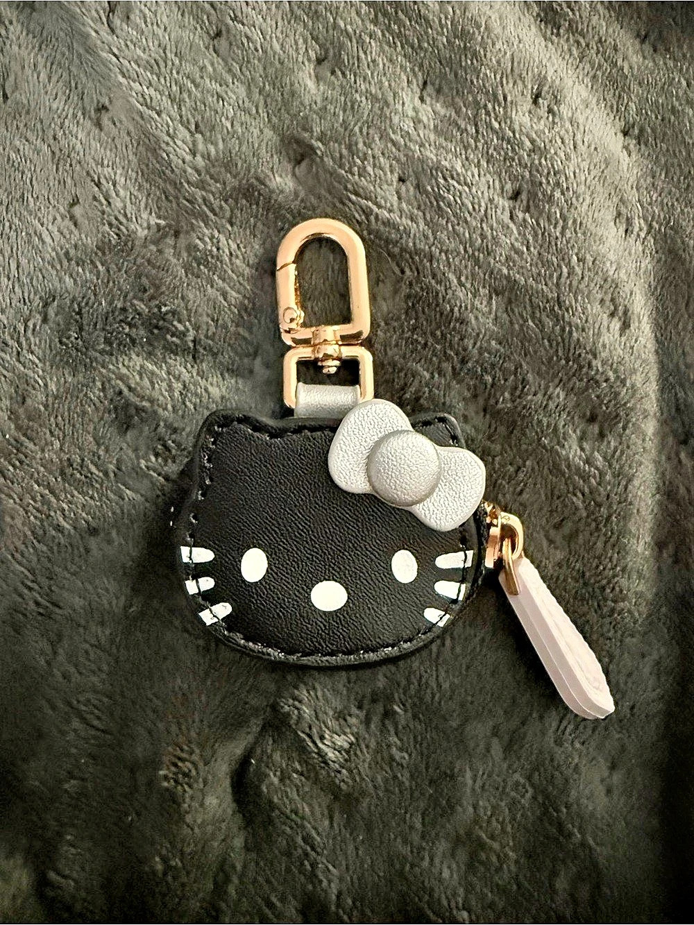 Hello Kitty Mini coin purse, keychain in Black & White. NWOT